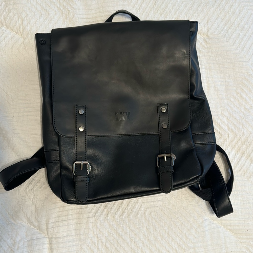 Faux Leather Backpack